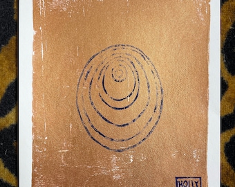 Cervix Dilation Chart monoprint painting - The TRUE path of cervical dilation for labor and childbirth- midwife, doula, nurse, doctor, OBGYN