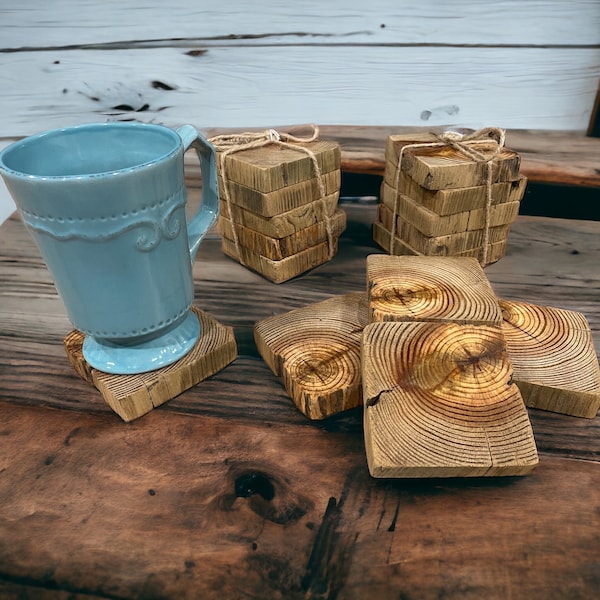 wooden coasters rustic wooden coaster reclaimed wood coaster farmhouse coaster drink coaster reclaimed drink coaster