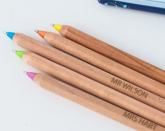 Personalised Wooden Teacher Ballpoint Pen