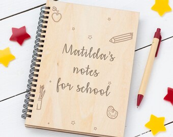 Personalised A5 Bamboo Notes for School Notebook