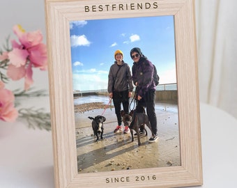 Personalised Best Friends Wooden Photo Frame