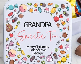 Personalised Metal Square Sweetie Tin