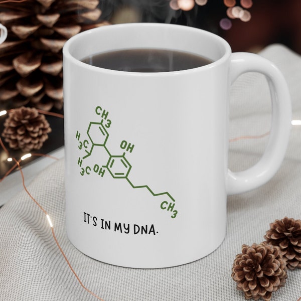 MY DNA, Kaffeetasse, Tasse, Becher, Coffee, Teetasse, Tea, Keramiktasse, Geschenk, Büro, Lustig, Scherz, Spaß, Geschenkartikel, Coffeecup