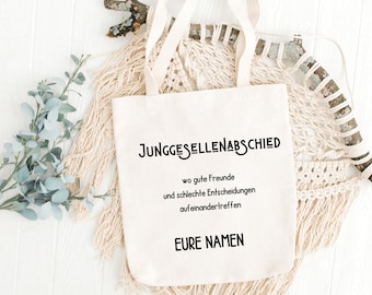 Jute tas voor de JGA, grappig, winkelen, cadeau, vrijgezellenfeest, vrijgezellenfeest, grapitem