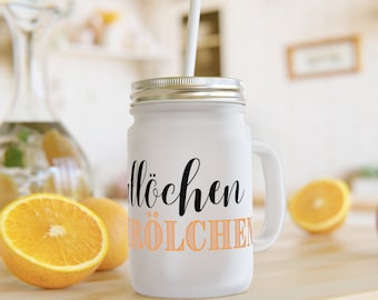 Aperölchen, Einmachglas- Tasse, Deckel, Strohhalm, Kaffee, Kaltgetränke, Geschenk, Familie, Freunde, Sommer, Scherzartikel, Aperol, ToGo