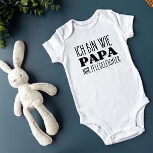 Ik ben zoals PAPA baby bodysuit, Mini ME, geboortecadeau, voor nieuwe vaders, baby bodysuit met spreuk, papa, cadeau-idee voor geboorte, doop