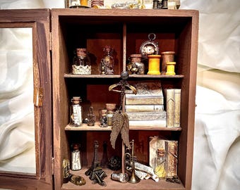 BOOKNOOK - Vintage Stijl, Miniatuur Boekenplank - Boekenkast, Detailliefhebber, Voor Boekenliefhebbers, Bibliotheek, Boekwinkel, Boekentoker, Boek