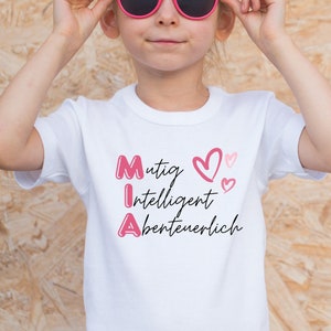 Name shirt for children, children&#39;s shirt, personalizable with any name, cotton, T-shirt for children, children&#39;s clothing, short sleeve, girls&#39; shirt