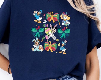 Coquette Bows Watercolor Disney Easter Day 2025 Shirt, Mickey and Friends Easter Bunny Tee, Disney Easter Truck, Family Easter Egg Shirt