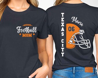 Personalized Football Mom Shirt for Game Day Shirt, Custom Football Shirt, Sport Group Shirt, Game Day Mom Football Tee, Football Season Tee