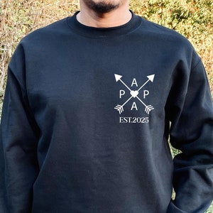 Custom Dad Sweatshirt,Personalized Father Sweatshirt,Dad's Edition Sweat,With the Child's Name and Year of Birth,Dad Gift, Father's Day Gift