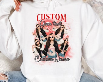 Custom Bootleg Rap Hoodie, Custom Photo Hoodie, Birthday Gift, Husband Christmas Gift, Custom Your Own Bootleg Hoodie, Custom Bootleg Hoodie