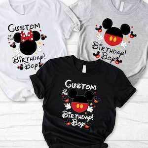 Personalized Birthday Boy Party Shirt, Birthday Boy Family Matching Shirt, Disney Family Minnie Mickey Birthday Shirt, Personalized Birthday