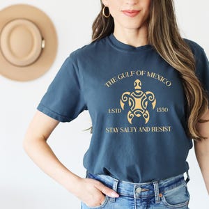 Comfort Colors Gulf of Mexico Stay Salty Resistance Shirt, Resist Shirt, Anti Trump Shirt, Democrat Shirt, Democrat Gift Shirt