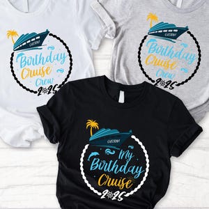 Custom Birthday Party Shirt, Birthday Group Family Shirt,Cruise Birthday Party Tee,Funny Birthday, Personalized Cruise Birthday Crew T-Shirt