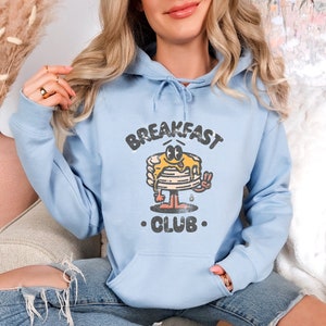 Breakfast Club Aesthetic Bohemian Retro Vintage Hoodie, Oversized Retro Graphic, Grunge Hippie Boho, Trendy Hoodie, Breakfast Lovers Hoodie