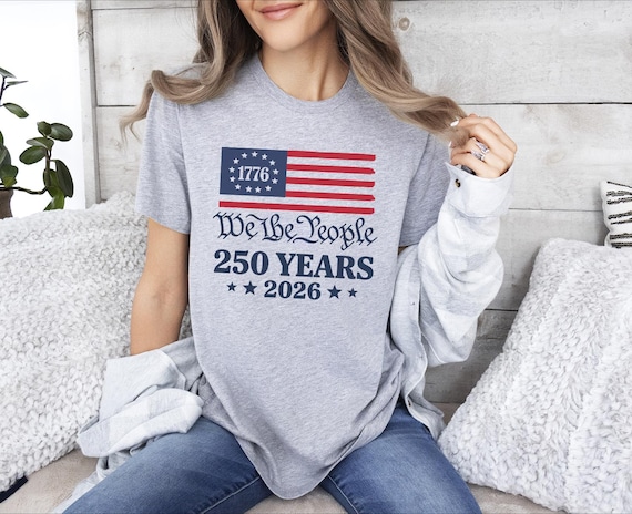 America 250th Anniversary Shirt, 1776 2026 Vintage Flag Tee, Patriotic USA Birthday Shirt, We The People Graphic Tee