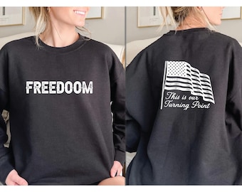 Charlie Kirk Hoodie Freedom Sweatshirt Turning Point USA Conservative Shirt Political Apparel Patriotic Clothing Comfortable Gift