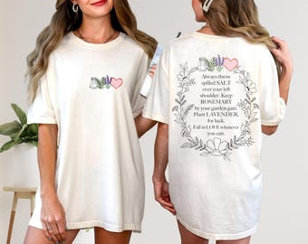 Salt Rosemary Lavender T-Shirt, Witchy Quote Tee, Practical Magic Shirt, Fall Aesthetic Top, Boho Witch Shirt, Gift for Her