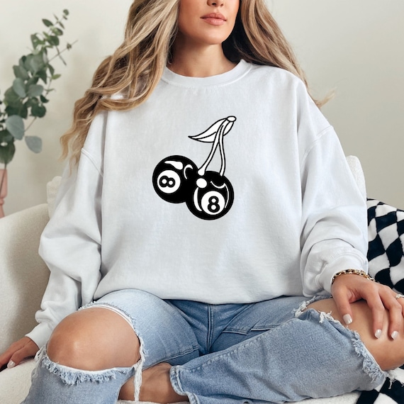 Vintage Cherry 8 Ball Sweatshirt, Y2K Lucky Oversized Sweat, Retro  Billiards Graphic Tee, 90s Aesthetic Sweater, Trendy Y2K Outfit - Etsy