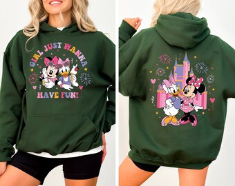 Disney Minnie Daisy Summer Hoodie, Girls Just Wanna Have Sun Hoodie, Disney Besties Hoodie, Disneyworld Hoodie, Disney Summer Hoodie
