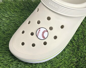 Baseball Croc Charm Baseball Shoe Charm Pin Charm Clog Cadeau pour BaseBaller Lover Bat Ball Gift Charm Crocs Sports Pin Charm Gift Baseball