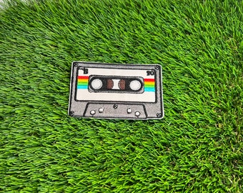 Retro Cassette Patch Music Patch Embroidery Patch Iron On Cassette Patch Retro Music Patch Retro Patch Embroided Music Gift Lover Patch