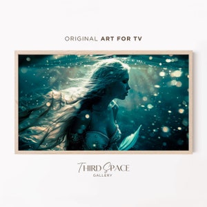 Mermaid Samsung Frame Tv Art, Under Water Tv Art, Gothic Fashion Photo, Goth Mermaid Art, Surreal Fantasy Art, Coastal Frame Tv Art 72