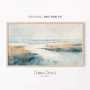Art For Frame Tv Marsh, File For Frame Tvs, Coastal Landscape Art, Vintage Watercolor Painting Nature, Digital Download For Samsung Frame 43
