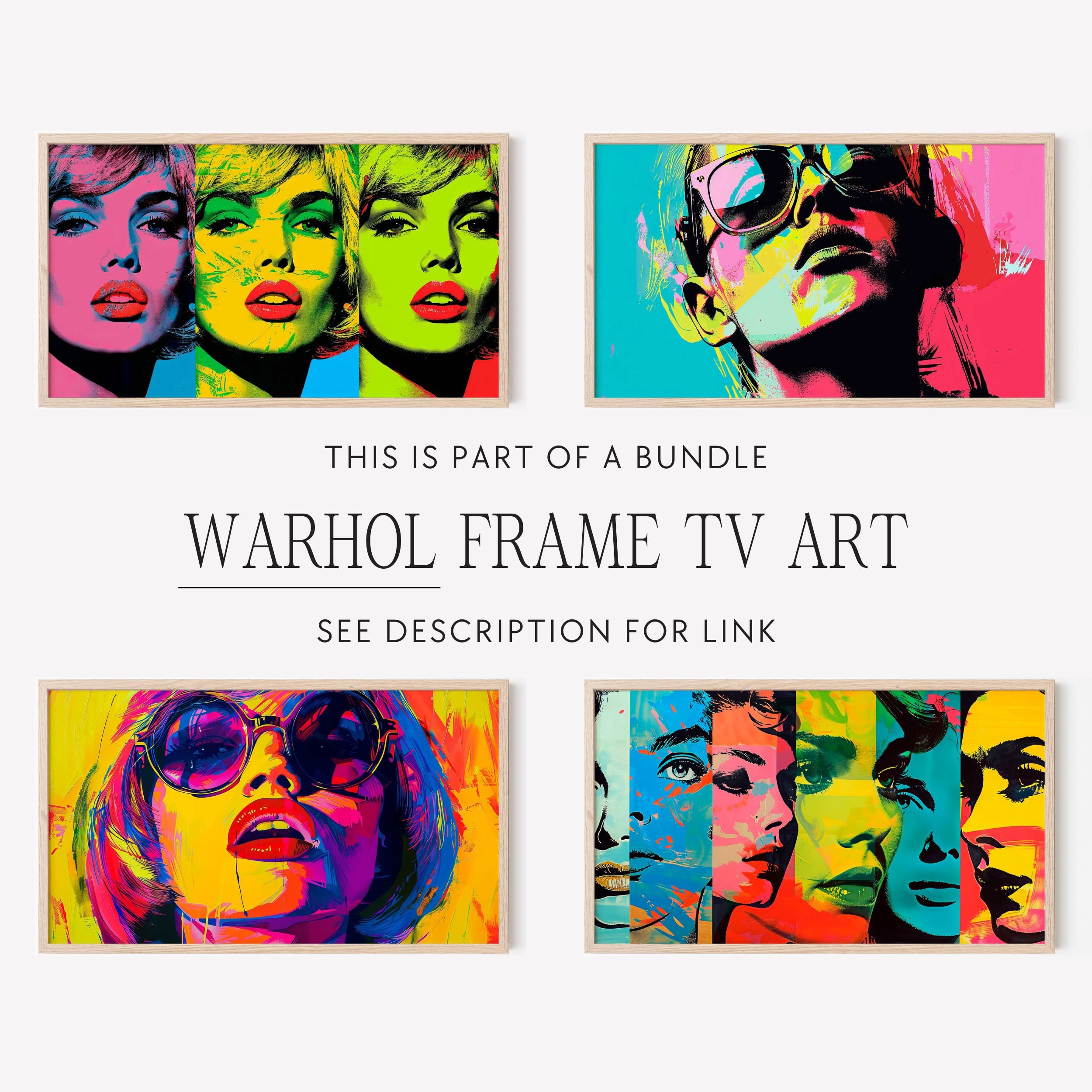 Andy Warhol Tv Art, Samsung Frame Tv Art, Pop Art for Frame