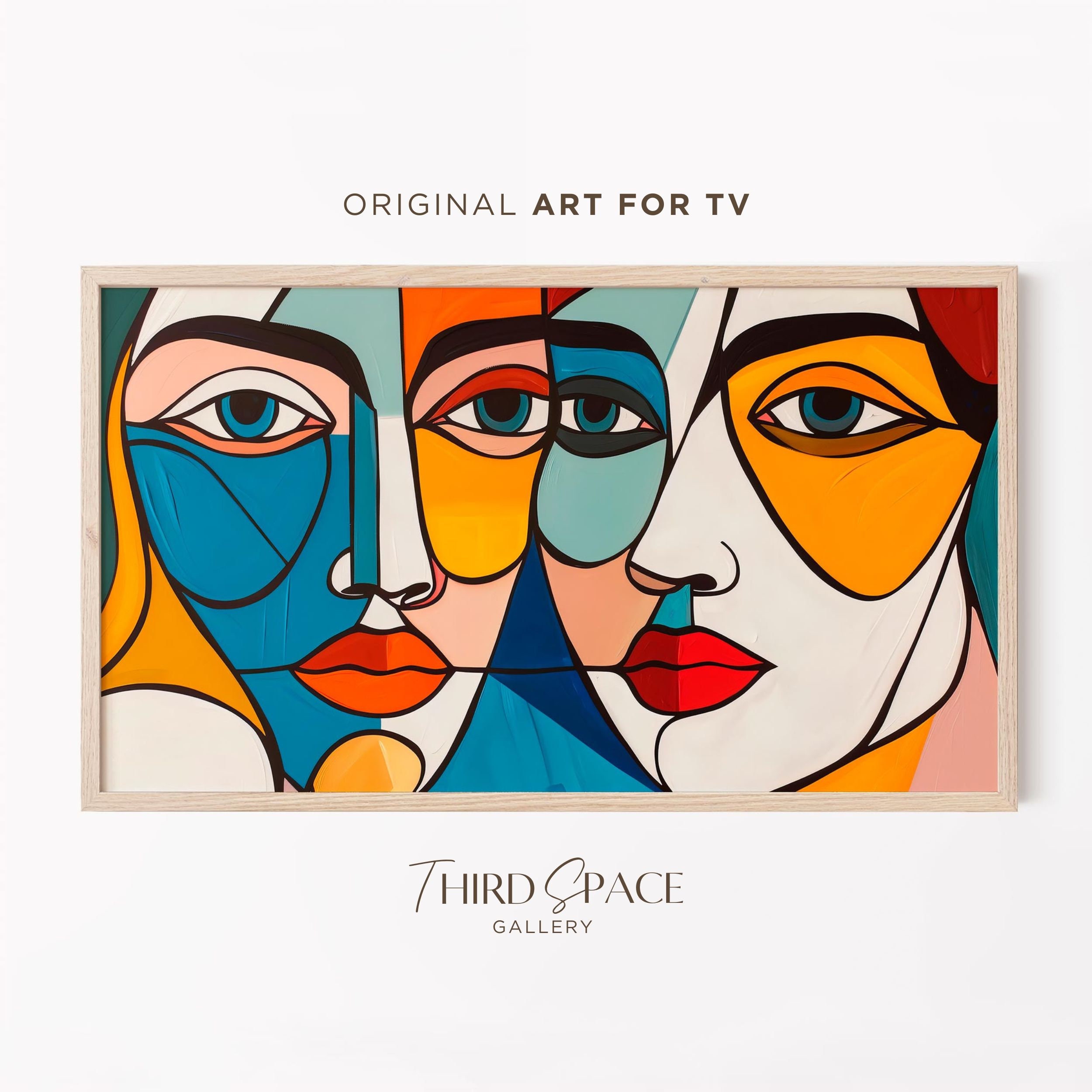 Picasso Frame Art Tv, Abstract Wall Art, Picasso Line Art
