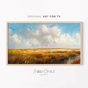 Art For Frame Tv Marsh, Marsh Oil Painting, Classic Art for Tv, Vintage Marsh Art, Coastal Frame Tv Art, Landscape Art for Farm House 42