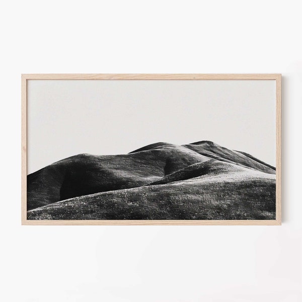 Abstract Landscape Tv Art, Black Mountain Photography, Samsung Frame Tv Art, Modern Tv Photography, Digital Wall Art for Minimalist Home 123