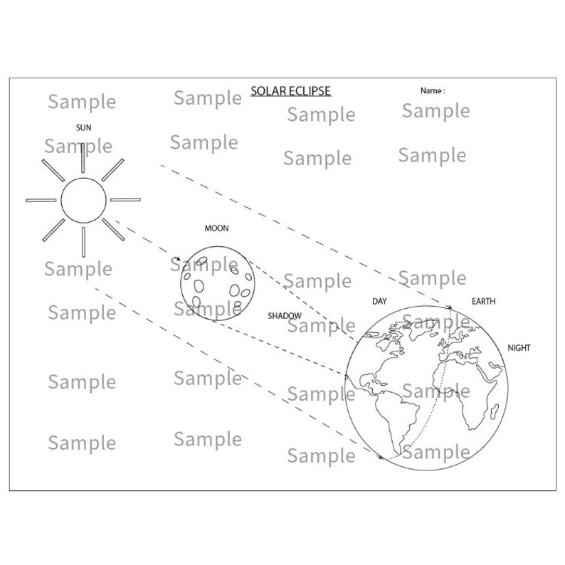 Solar Eclipse Coloring Sheet Etsy Solar Eclipse Coloring Sheet Etsy