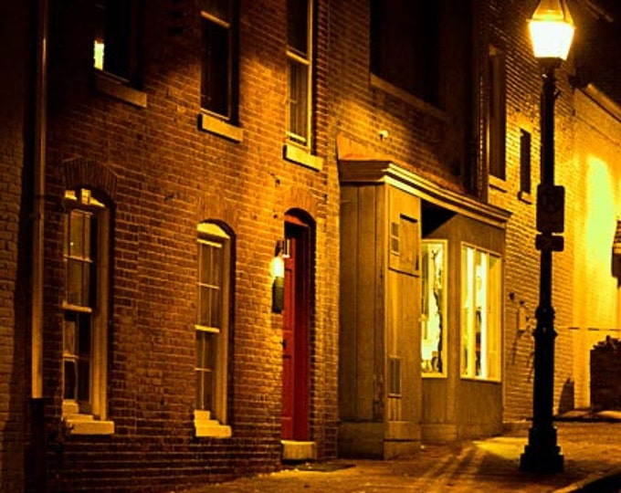 Original Print by Scott M. Rhodes - Annapolis at Night