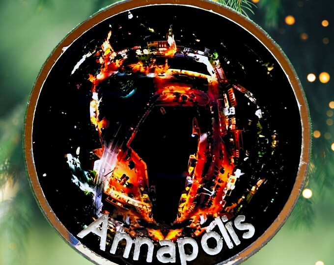 Christmas Ornament - 360 Degree Aerial Photo Over Downtown Annapolis Maryland
