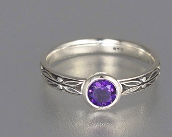 AUGUSTA Amethyst silver ring