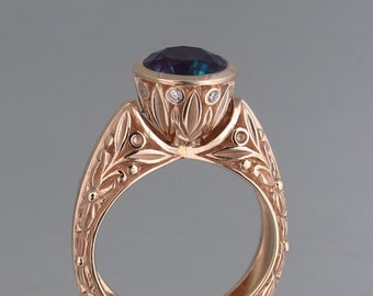 The COUNTESS 14K rose gold ring with Alexandrite (sizes 7 to 9.5)