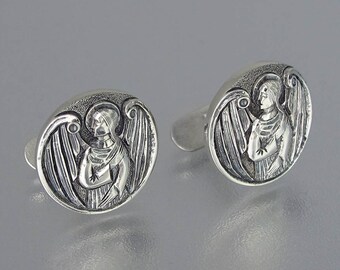 GUARDIAN ANGELS Sterling Silver Cufflinks