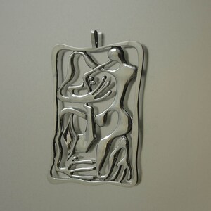 SAXOPHONIST Silver Pendant Ready to ship image 2