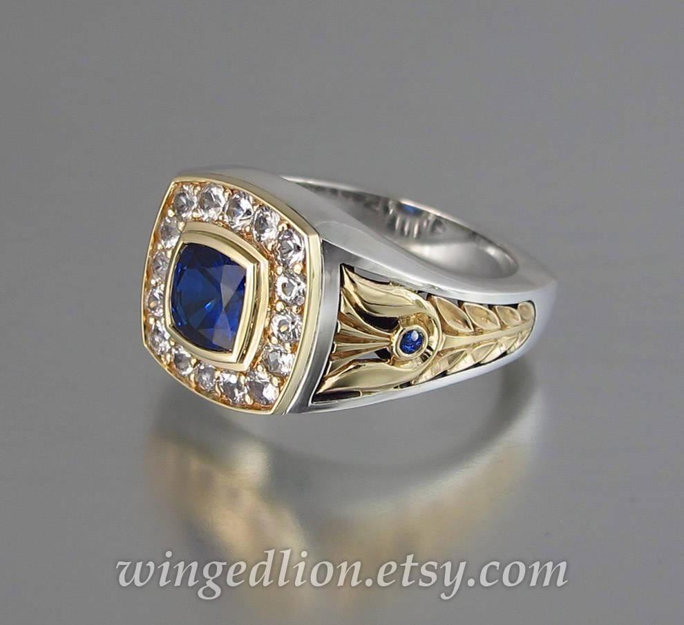 Anillo de declaración unisex masculino gold - Etsy