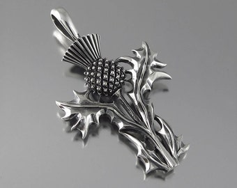 THISTLE silver pendant Ready to ship