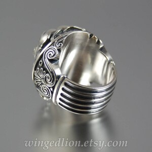 LION'S HEAD sterling silver statement ring image 5