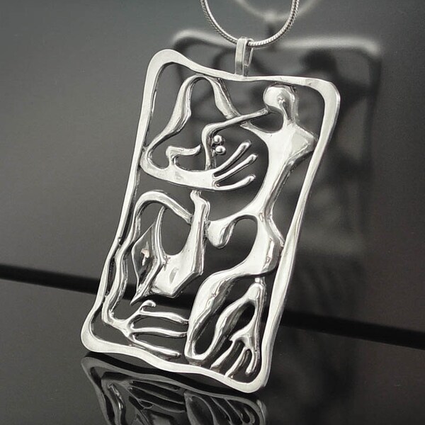 SAXOPHONIST Silver Pendant - Ready to ship