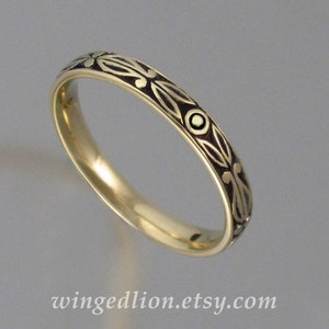 AUGUSTIN 14k gold men's wedding unisex band