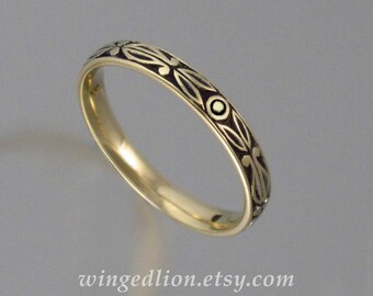 AUGUSTIN 14k gold men's wedding unisex band