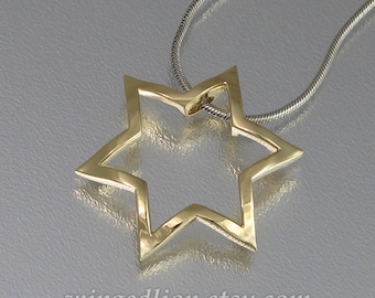 STAR OF DAVID 14k gold pendant
