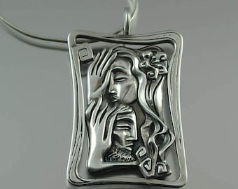 LOVERS designer silver pendant