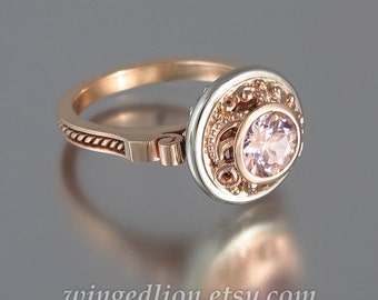 OLGA 14K gold ring with Morganite