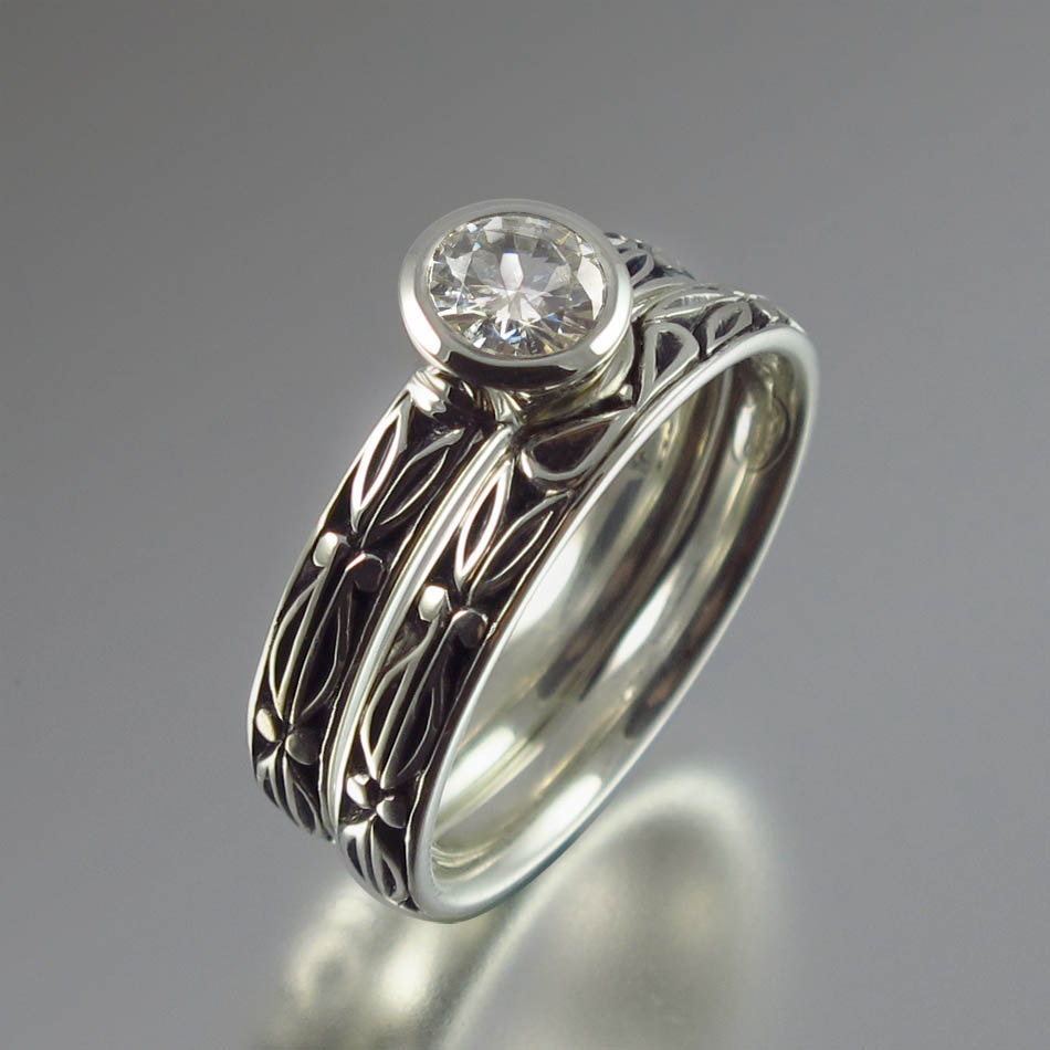 AUGUSTA White Sapphire 14K Gold Ring - Etsy